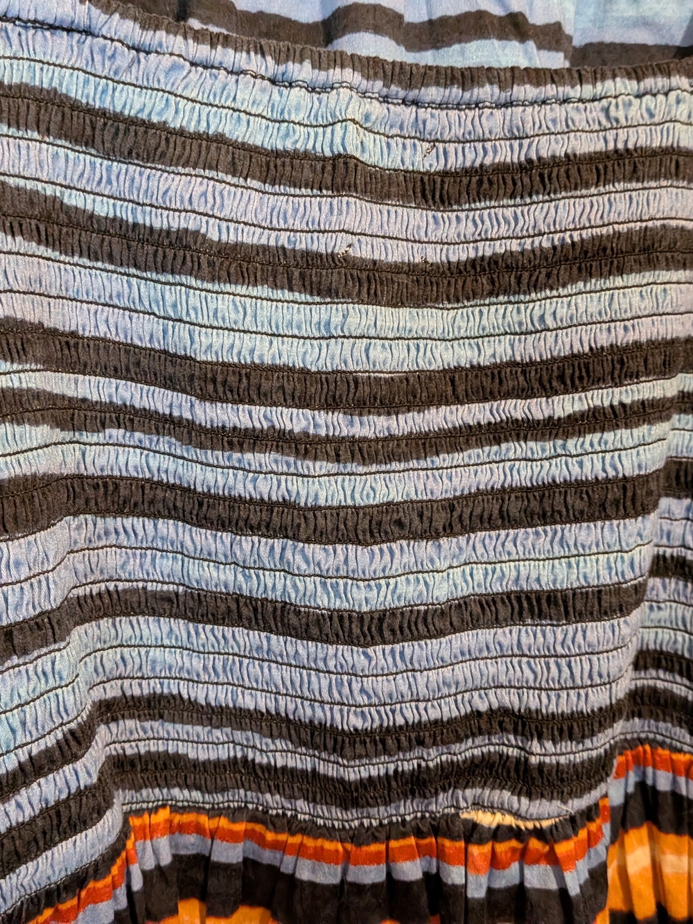 NIC+ZOE Multi-color Striped Sleeveless Maxi Dress Large Smocked Back NWT - Picture 9 of 14